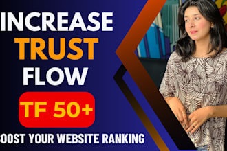 increase URL rate of majestic trust flow tf cf 50 high authority SEO backlinks
