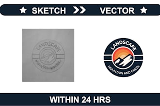 convert drawing, sketch and logo image to digital vector art