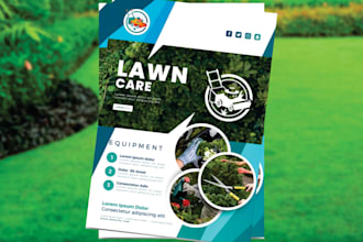 do best design lawn care flyer and door hanger