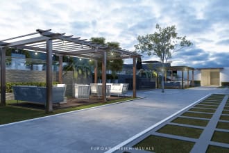 do 3d rendering houses, backyard design, commercial building
