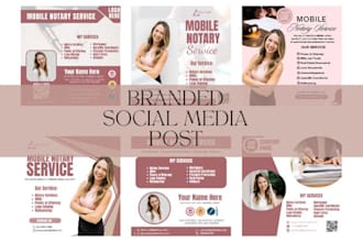 create beautiful and modern canva notary social media templates