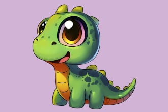 draw you a cute animal illustration, cartoon character,cute logo or mascot