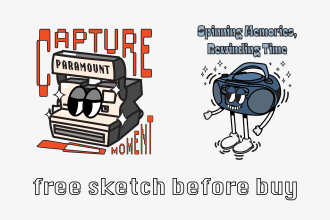 create retro classic vintage cartoon illustration comic