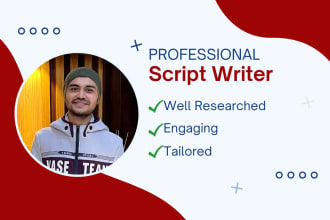 be your youtube video script writer and researcher