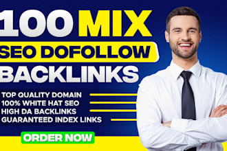 boost your site with 100 unique domain SEO backlinks for higher da 100 sites