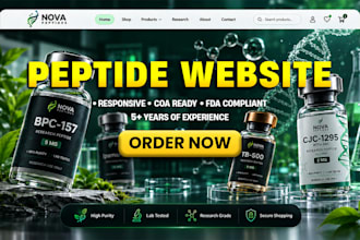 build fda compliant peptide website, research peptide store using woocommerce