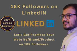 promote business on linkedin with 18000 real followers