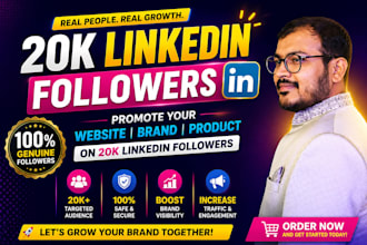 promote your website, business or brand to 20k linkedin followers