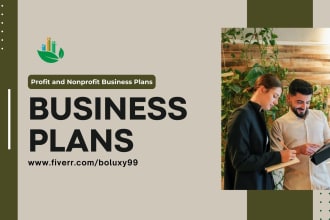 write a profit or nonprofit business plan