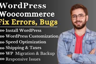 fix wordpress website issues errors bugs, responsive,CSS, elementor,divi builder