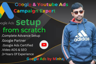 set up youtube video ads  google ads campaign and video SEO