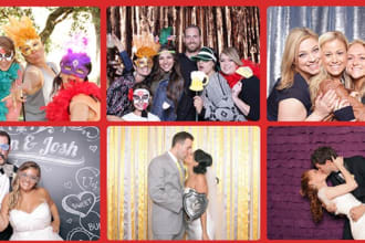 photo booth and party rental website with online booking, photo booth website