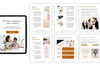 do engaging lead magnet design ebook,fillable pdf, workbook with canva