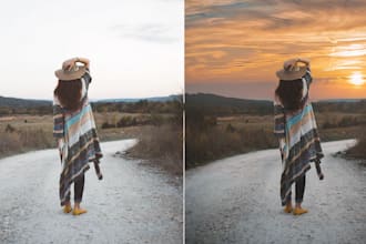 add ,replace sky clouds or sunset to any of your pictures
