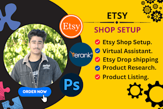 create etsy dropshipping product listings with optimized titles, tags, with SEO