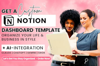 build notion workspace productivity system, dashboard or CRM with automation