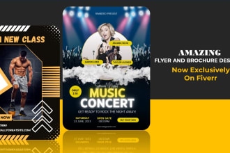 design professional business, event flayer, brochure and postcard