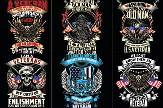 do custom USA veteran army and graphic tshirt designs