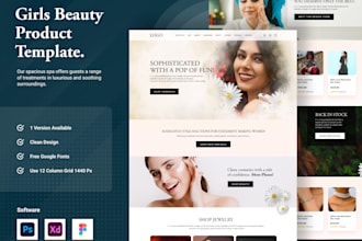 design girl beauty product home page