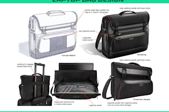 design custom bag and backpack with detailed tech packs