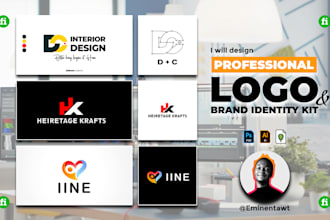 design professional logo and brand identity kit