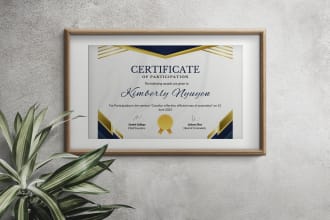 create professional certificate awards