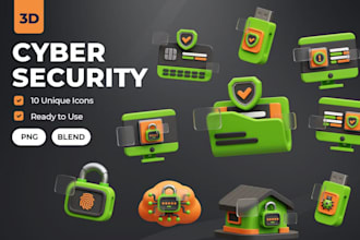 design custom high quality 3d icons for your platform