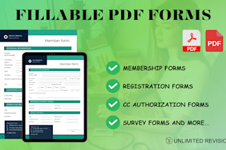 create or convert fillable PDF registration forms