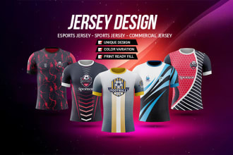 create sublimation football, esports, sports jersey designs