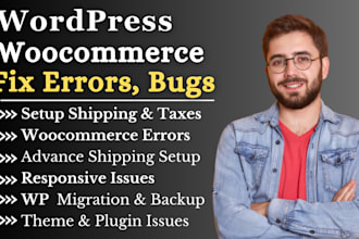fix woocommerce errors, wordpress website issues, and bugs