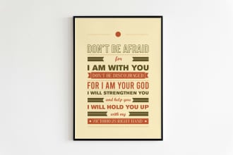 do typography poster, wall art design