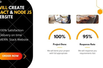 do website with react front end and node backend