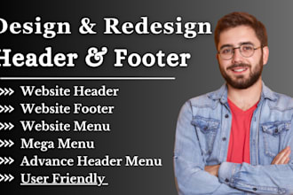 do responsive design and fix header, footer, mega menu for wordpress website