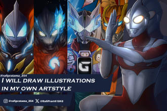 create character art illustrations in comic book artstyle