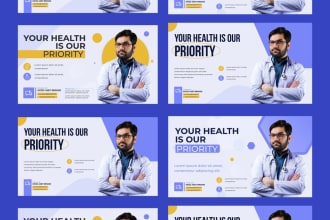 make poster healthcare, medicine, creative flyer