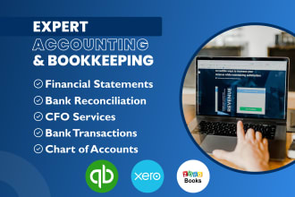 do accounting and bookkeeping,  in quickbooks online, xero and zoho books