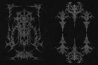 make cyber sigilism,tribal for tattoo or clothing design