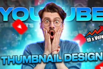 design attractive clickbait, catchy youtube thumbnail