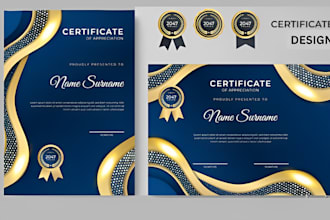 design certificate templates, diploma or award certificate