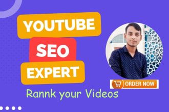 creat youtube video SEO, video optimization, and channel growth ranking