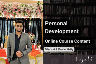 create your personal development online course content