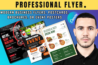 design professional flyer or poster for business, event, restaurant, real estate