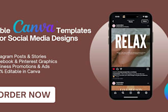 create editable canva templates and instagram post design for an attractive feed