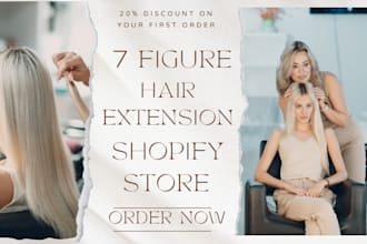 build lucrative hair extension website beauty store hair extension shopify store