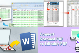 make PDF fillable forms and convert scanned images into editable word,excelorppt