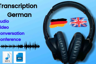 flawlessly transcript any audio from german to english