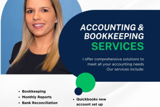 do bookkeeping in quickbooks online, cleanups, reconciliations and run reports