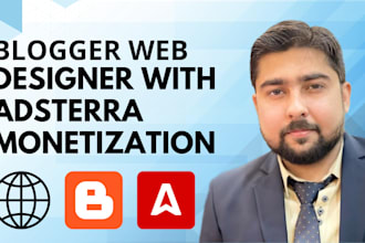 design and monetize blogger website with adsterra ads