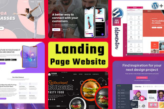 design redesign wordpress elementor  landing page website