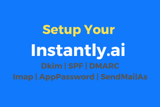 setup instantly for email warm up and cold email outreach